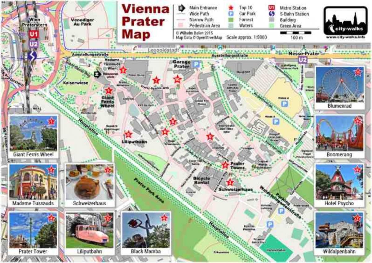 Harta e Vjenës park dhe udhëtim