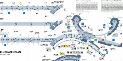 Vjenë, Austri aeroporti hartë