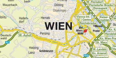 Hartë që tregon Vjenë
