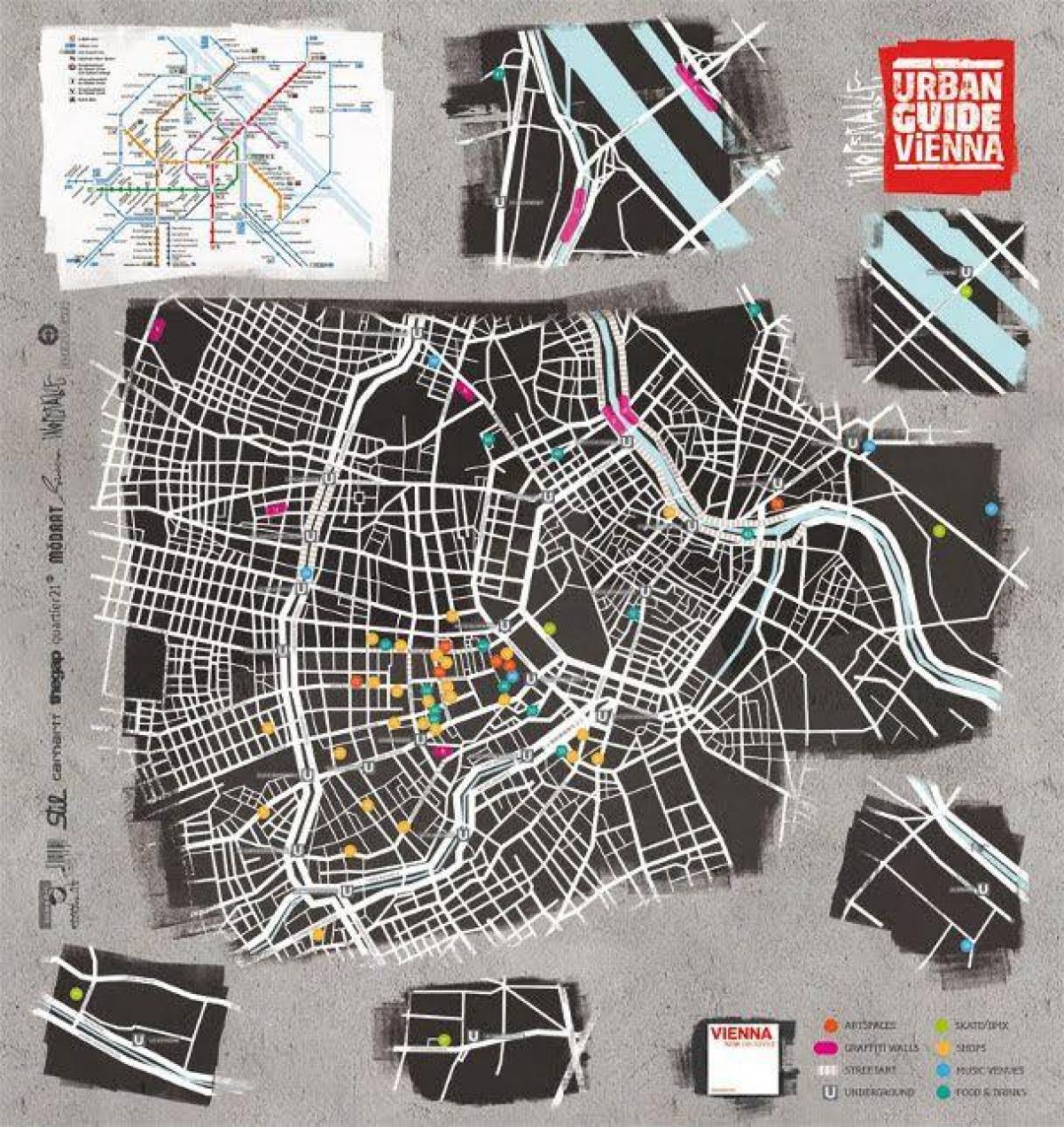 Harta e artit të rrugës Vjenë