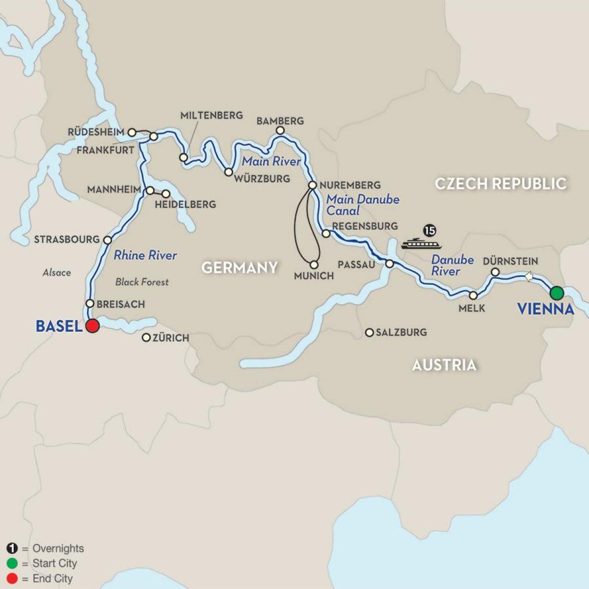 Harta e lumit danub Vjenë 