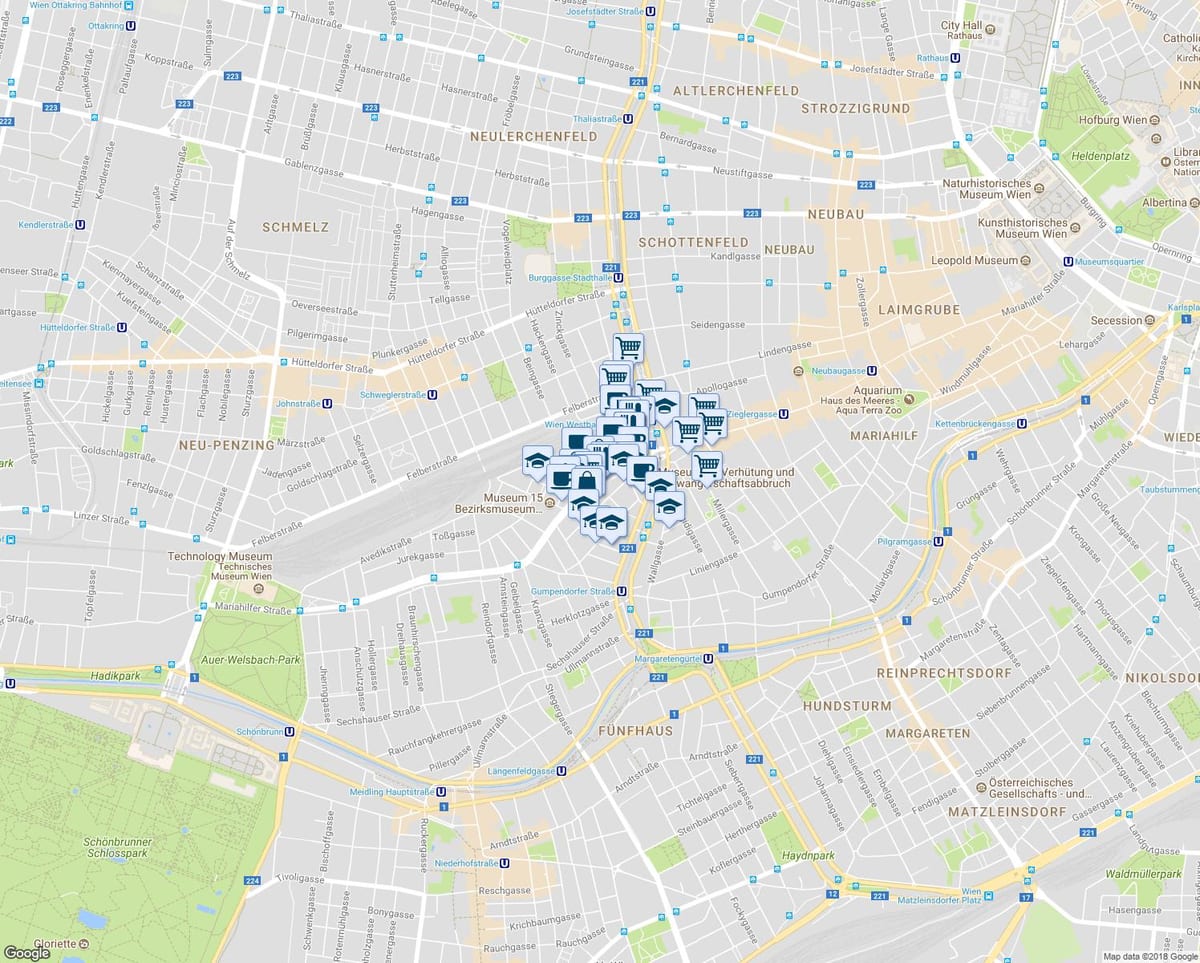 Harta e mariahilferstrasse