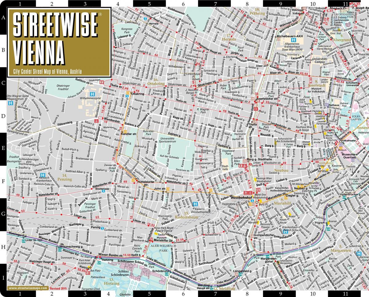 qyteti rrugë hartë të Vjenës, Austri