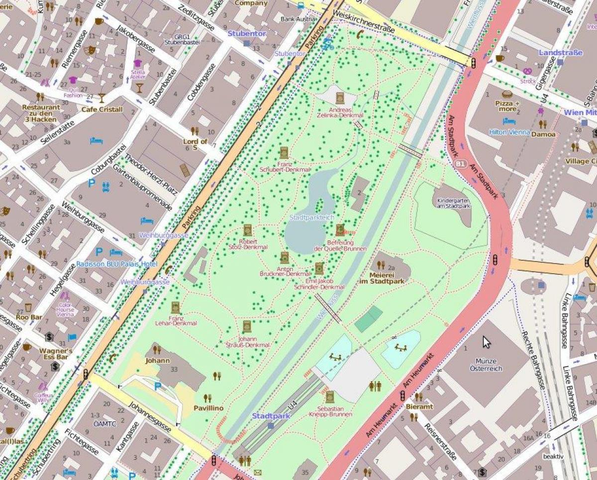 Harta e stadtpark Vjenë