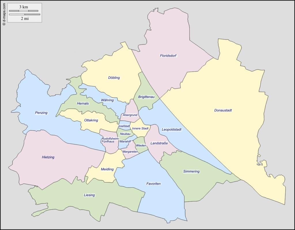 Vjenë zonë të hartës