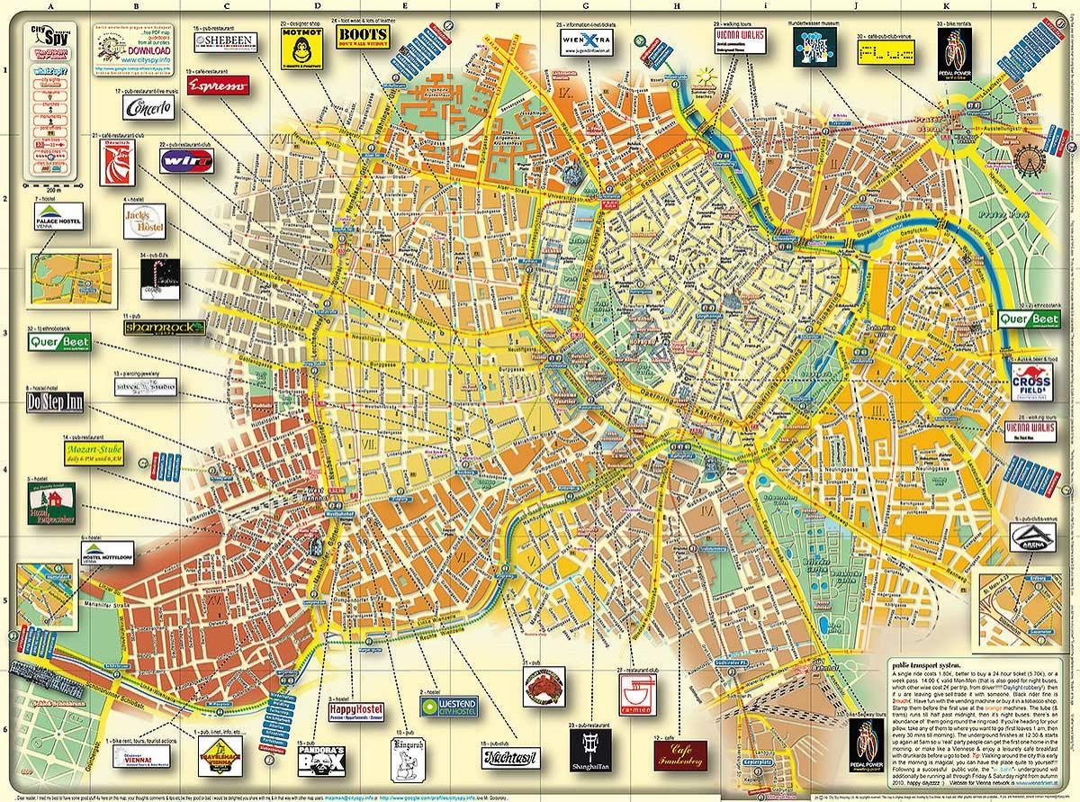Vjenë, Austri hartë të qytetit