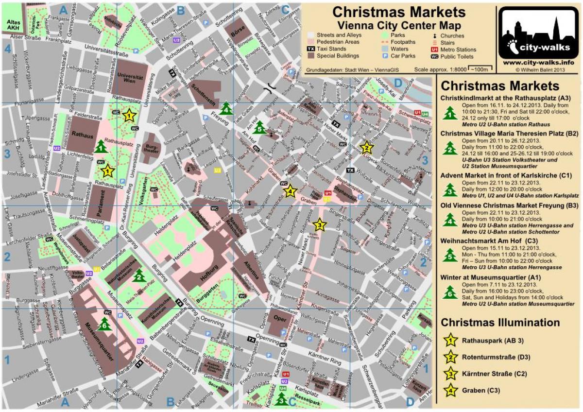 Harta e Vjenës krishtlindjeve tregut