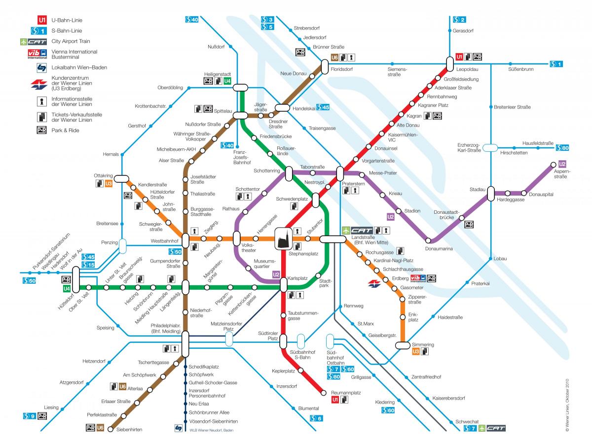 Vjenë, Austri metro hartë