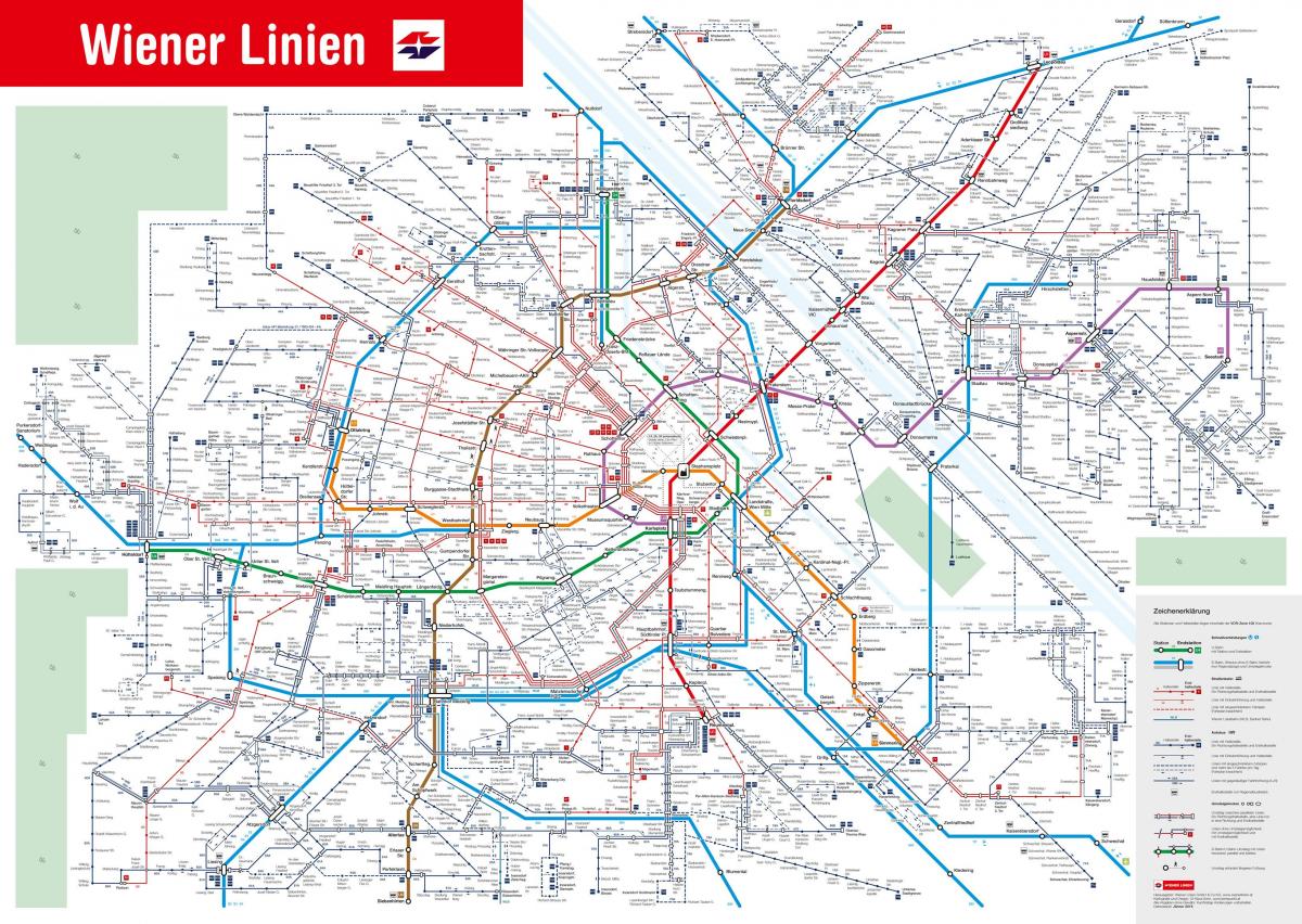 harta e Vjenës publike, sistemit të transportit
