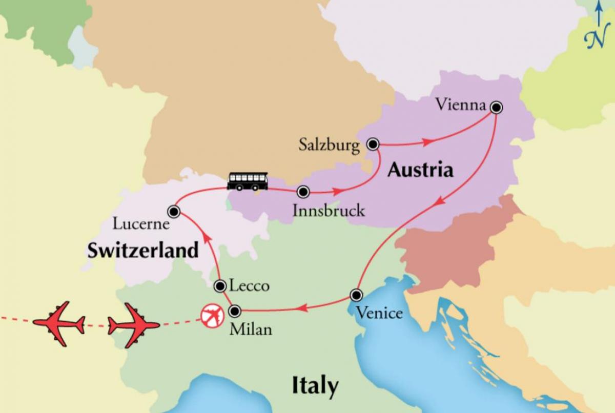 Harta e Vjenës switzerlan