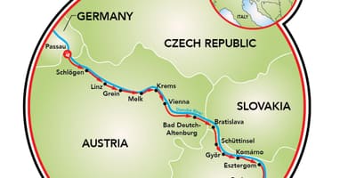 Passau Vjenë biçikletë hartë