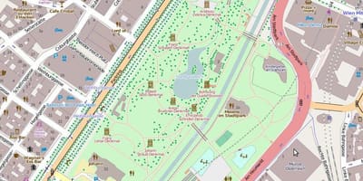 Harta e stadtpark Vjenë
