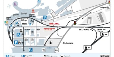 Harta e Vjenës aeroportin e parkimit