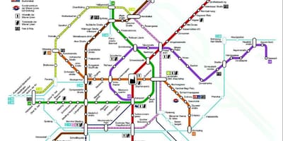 Vjenë metro stacion hartë