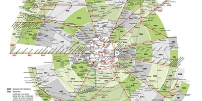 Harta e Vjenës transportit zonat