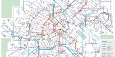 Harta e Vjenës publike, sistemit të transportit